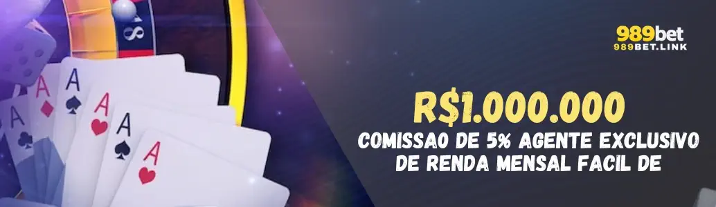 Banner de promoções e bônus 989bet