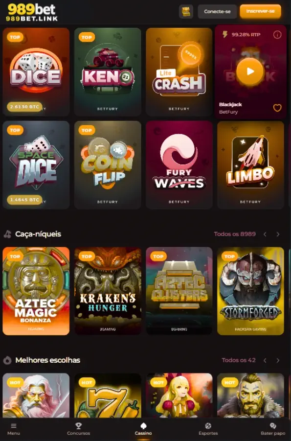 Aplicativo 989bet cassino para celular